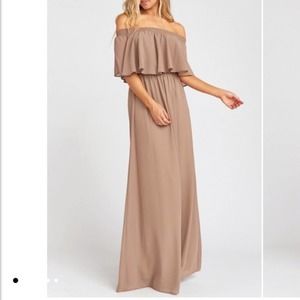 Show me your mumu hacienda ruffle dune maxi dress